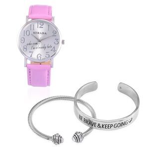 STRADA Watch Austrian Crystal Pink